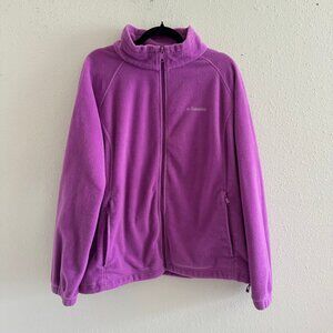 Columbia Full Zip Fleece Jacket Purple Women’s 3X